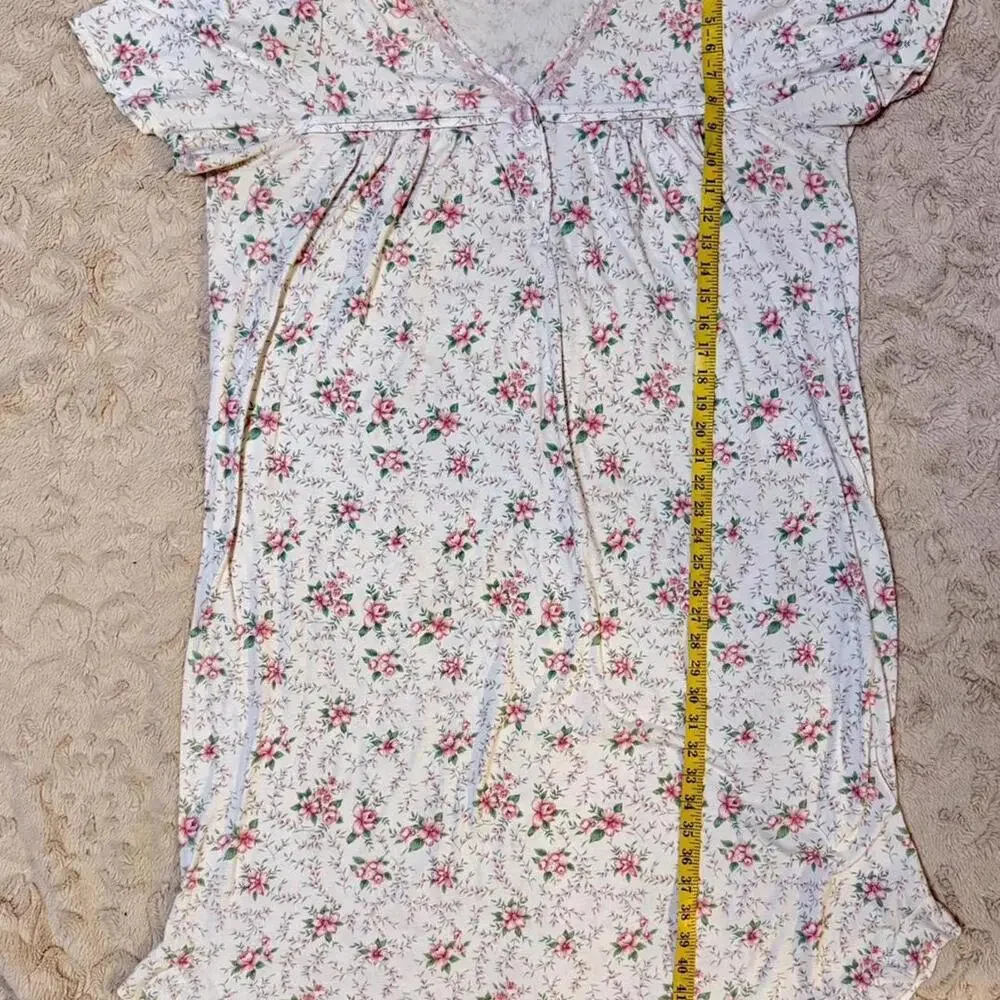 Vintage Emma C Nightgown - XL - Floral Cottagecore Sleepwear